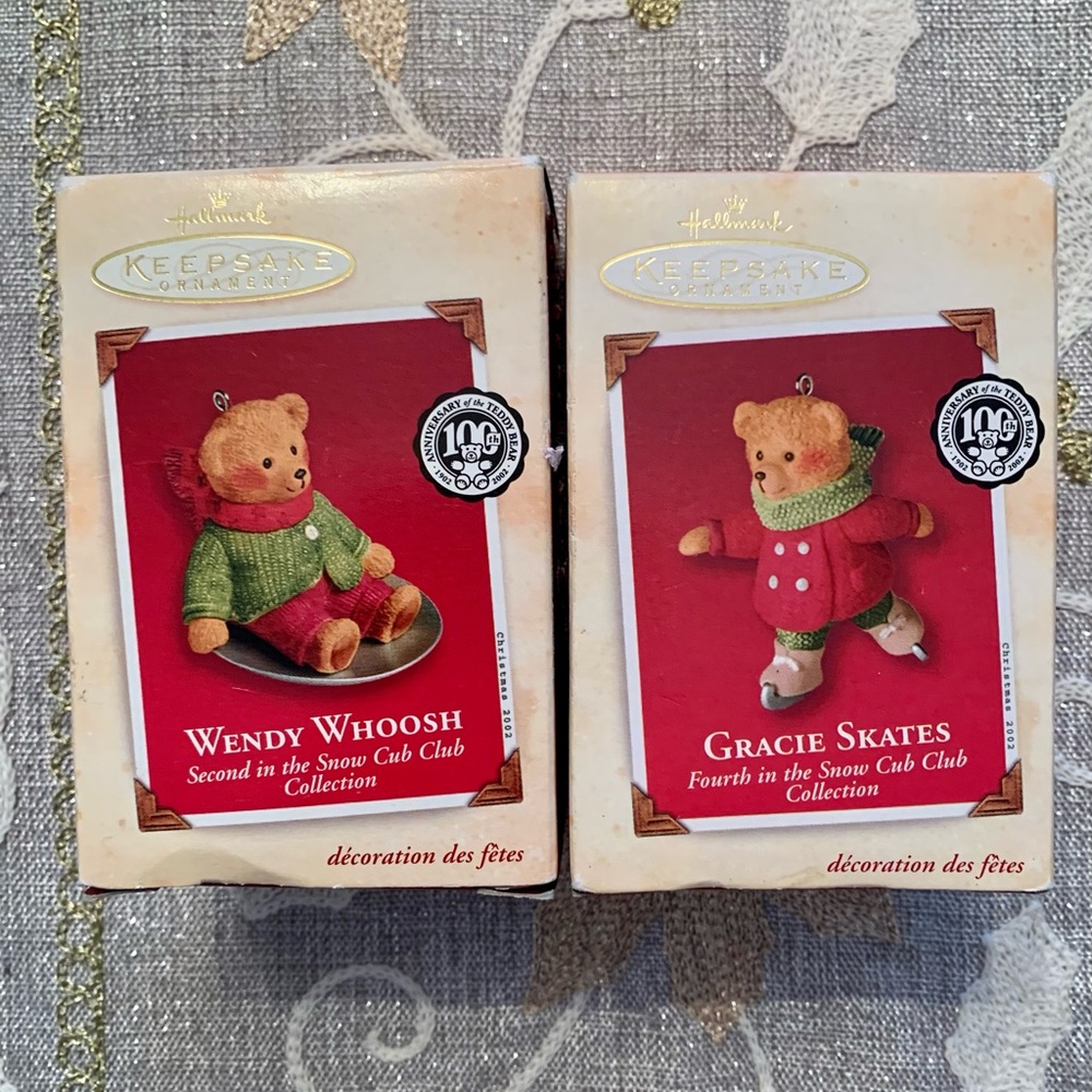 Hallmark Ornaments-Gracie Skates & Wendy Whoosh